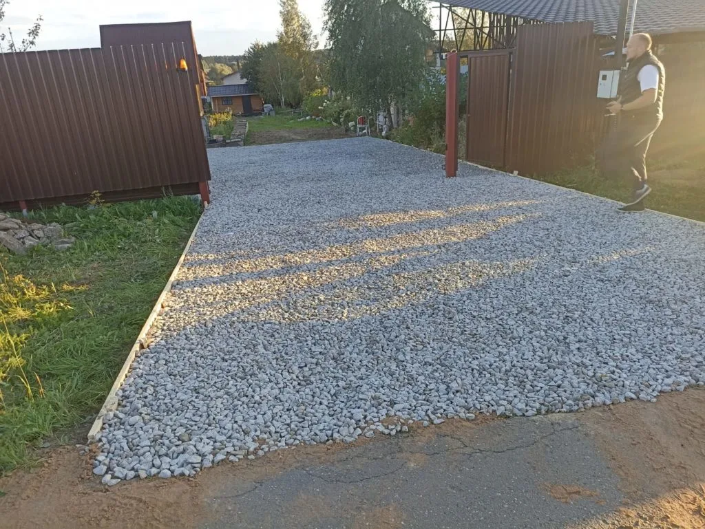 Площадки из щебня