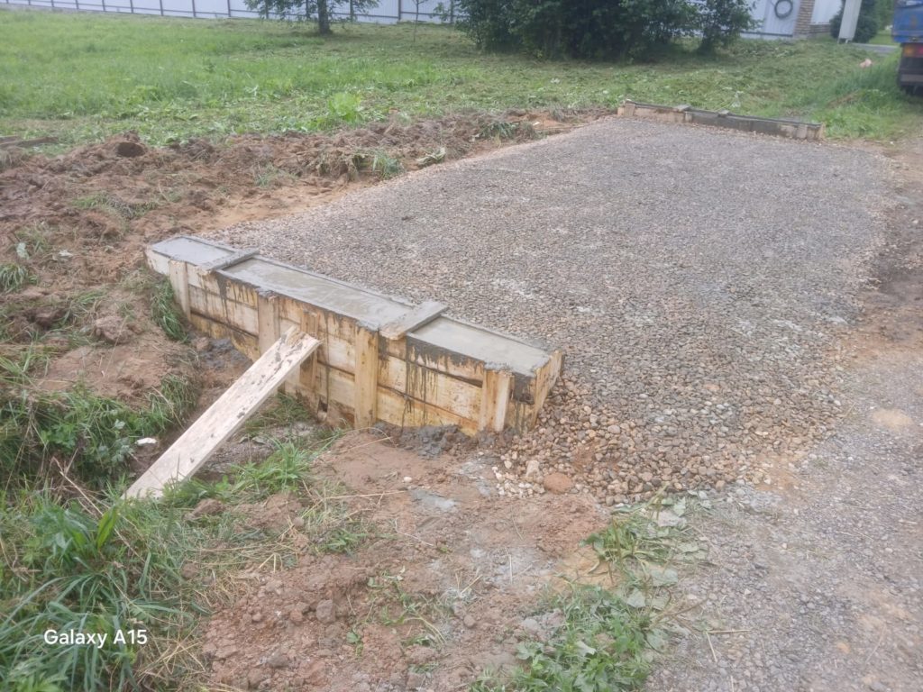 Заезд стандарт + бетонные оголовки