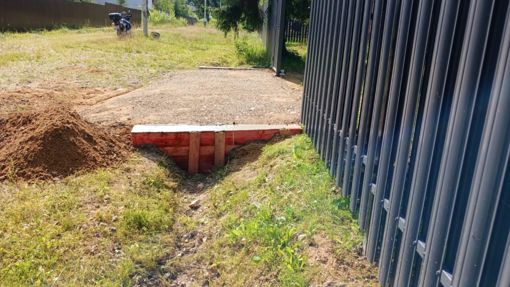 Заезд стандарт + бетонные оголовки