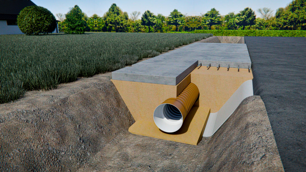 Заезд из бетонных плит