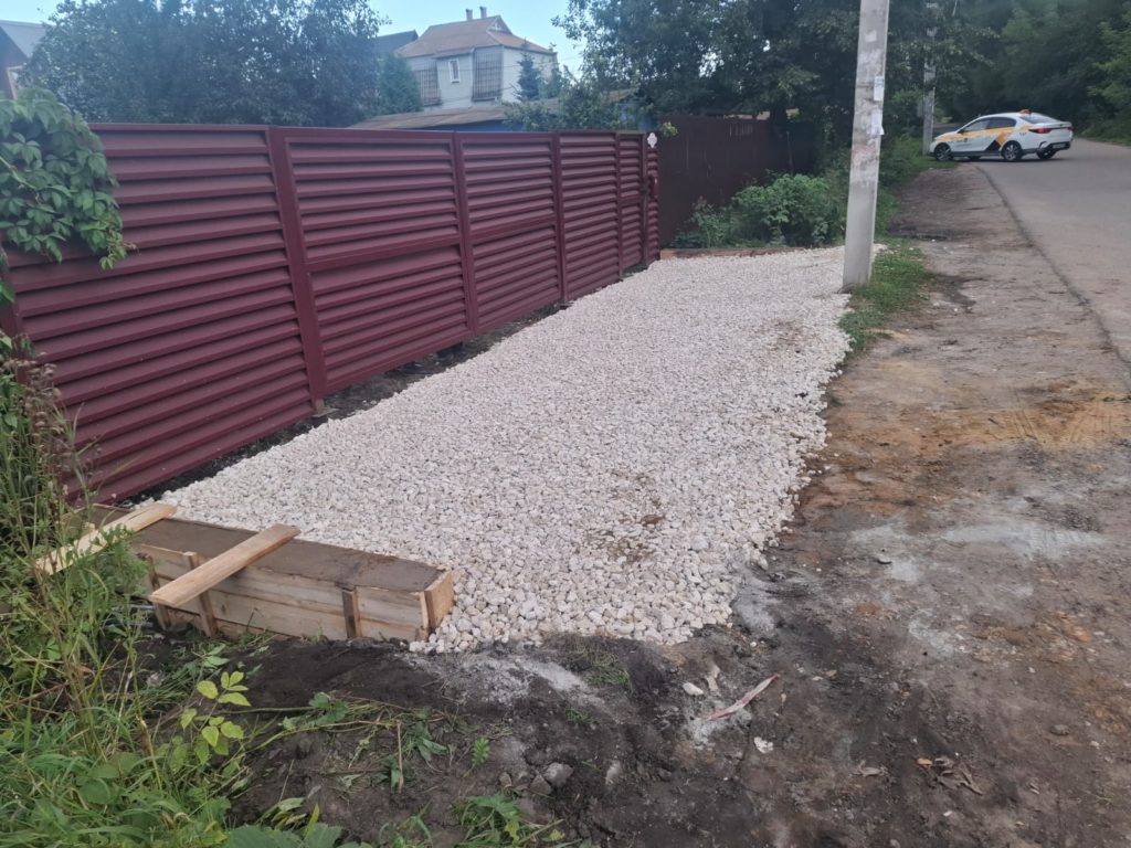 Заезд стандарт + бетонные оголовки