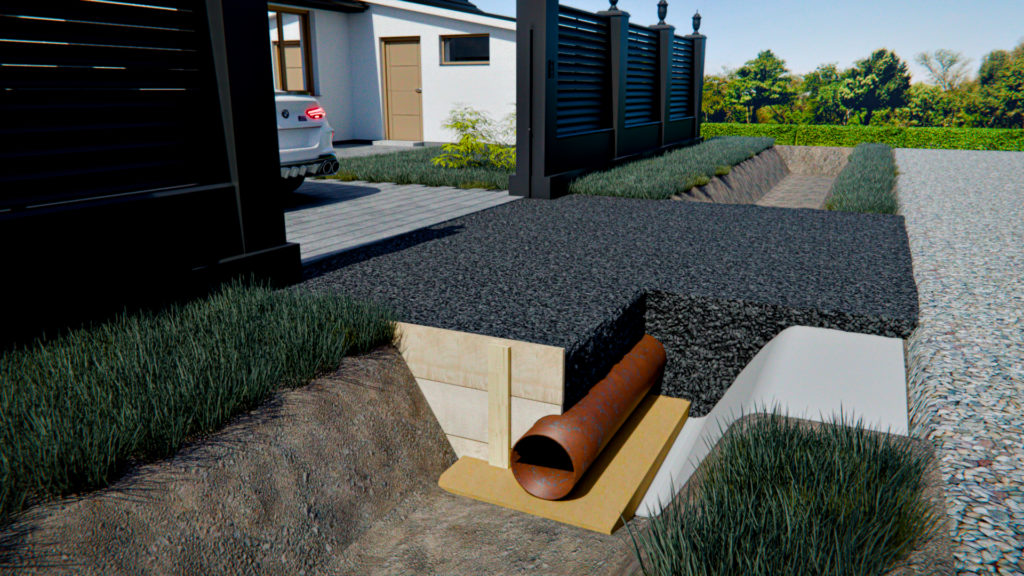 Заезд Грузовой метал асфальтная крошка D-300