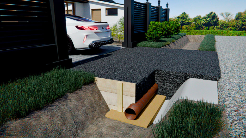 Заезд Грузовой метал D-220 асфальтная крошка