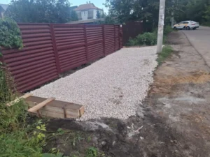 Готовый заезд на участок через канаву