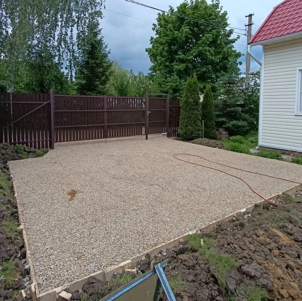 Площадка из щебня 49 м² в Домодедово, село Кузьминская-2