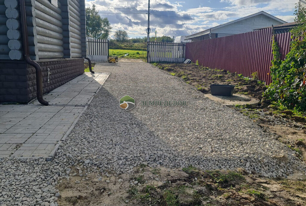 Площадка и дорожки из щебня 190 м² в с. Мендюкино, Зарайский район